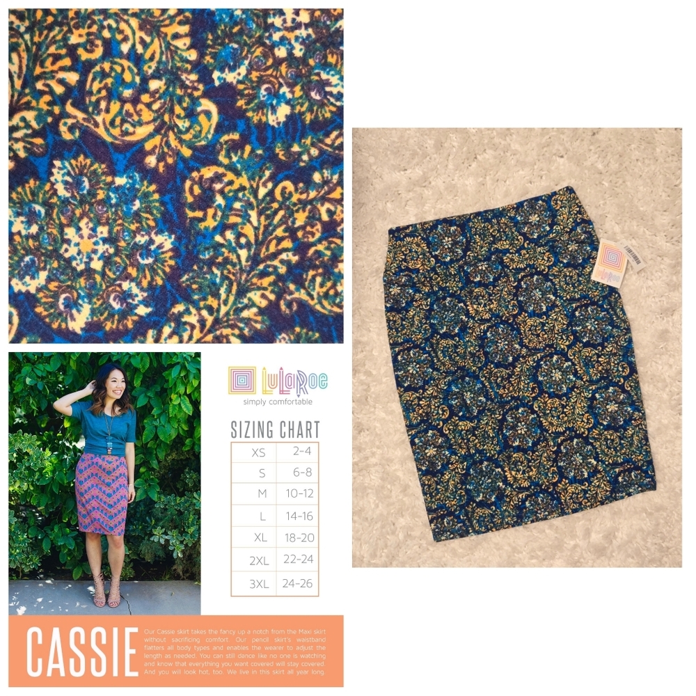 NWT LuLaRoe Medium Cassie Pencil Skirt